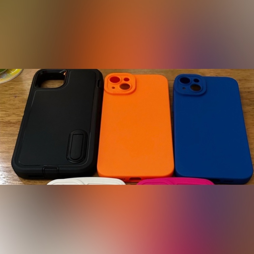 Black, Orange, and Blue Phone Cases